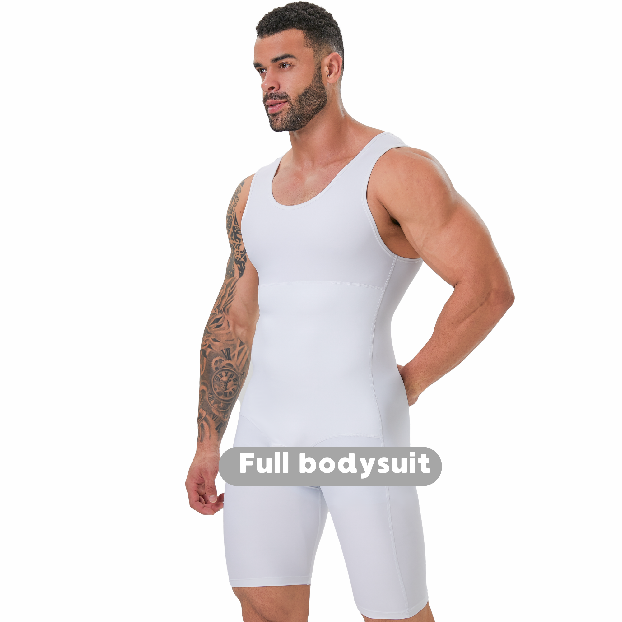 Men's Double Layer Tummy Contr - Shapewear Bodysuit Firm reseña y precio