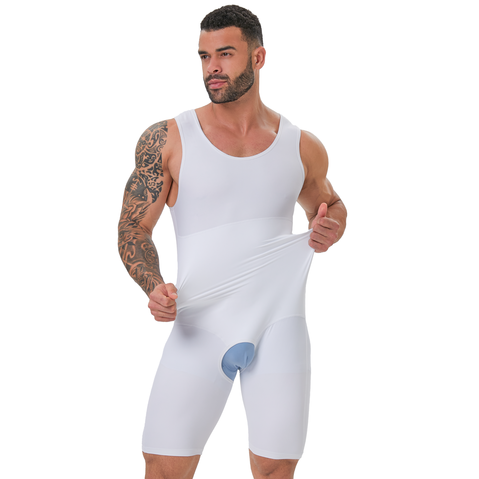 Men's Double Layer Tummy Contr - Shapewear Bodysuit Firm reseña y precio