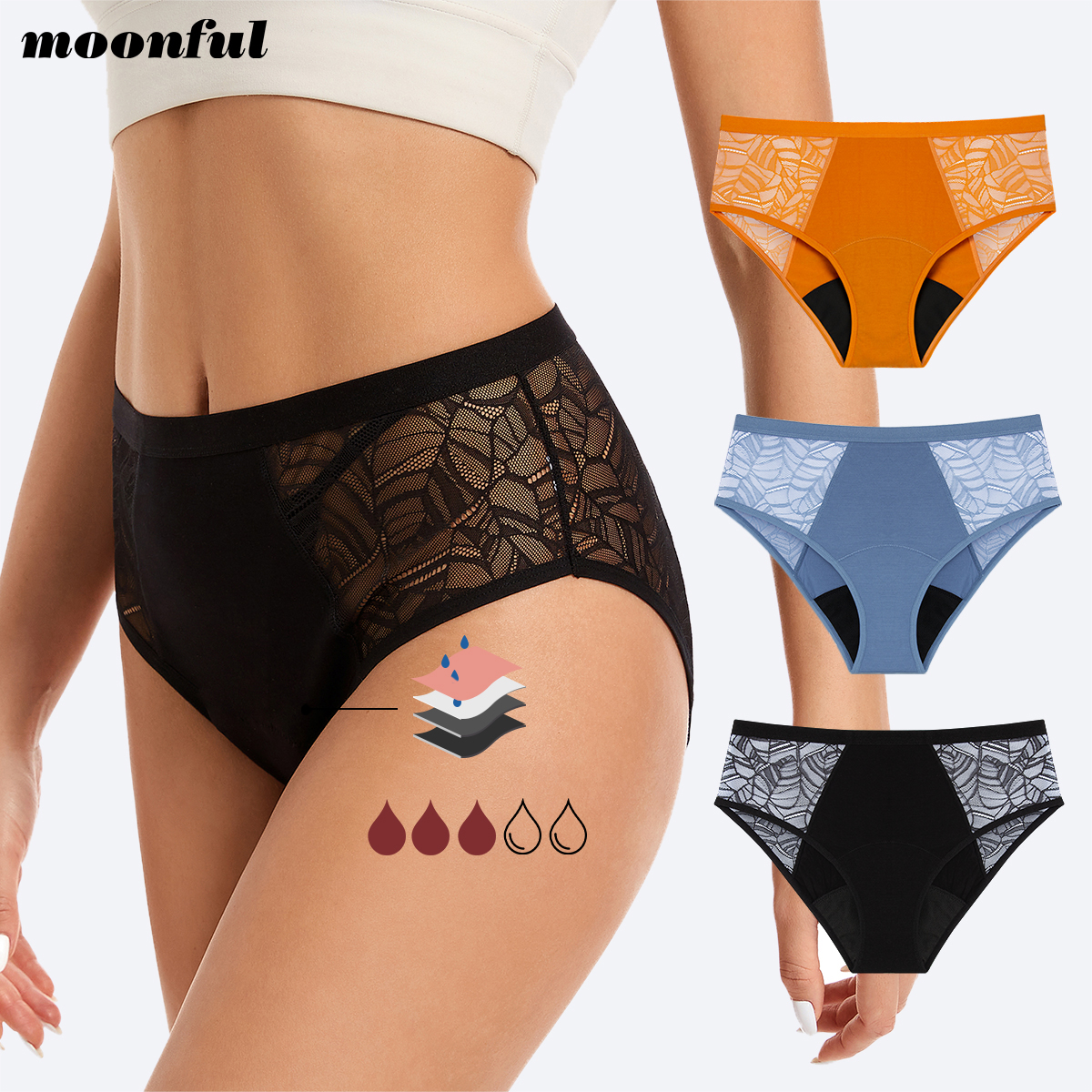 Moonful Women's Menstrual Pant - Period Panty Absorbent reseña y precio