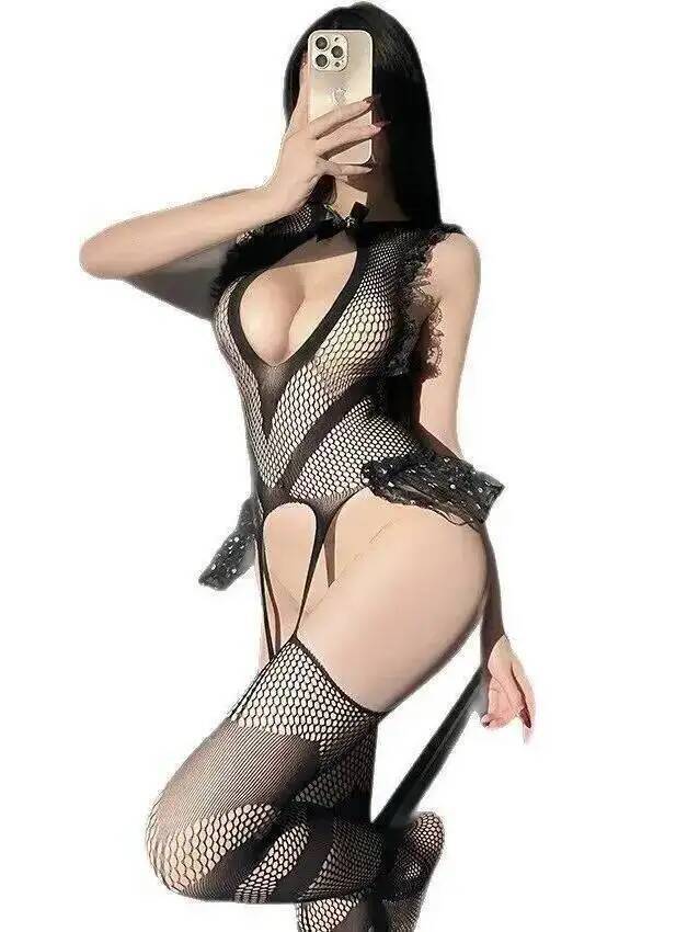 Sexy Lace Trim Fishing Net Bod - Bodystocking Fishnet reseña y precio