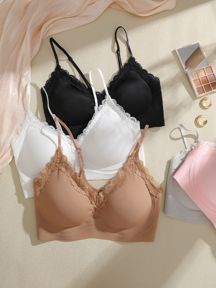 French Style Lace Bralette Fem - Bralette Wireless Soft reseña y precio