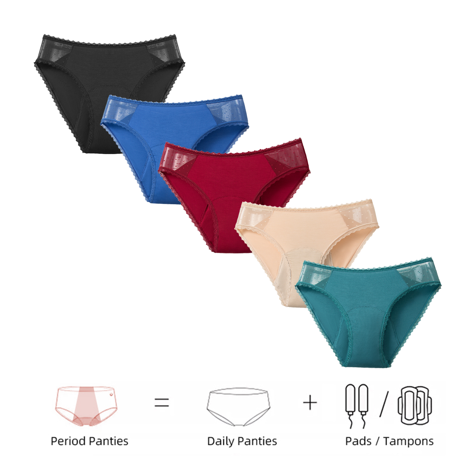 Bamboo Comfortable women's per - Period Panty Absorbent reseña y precio