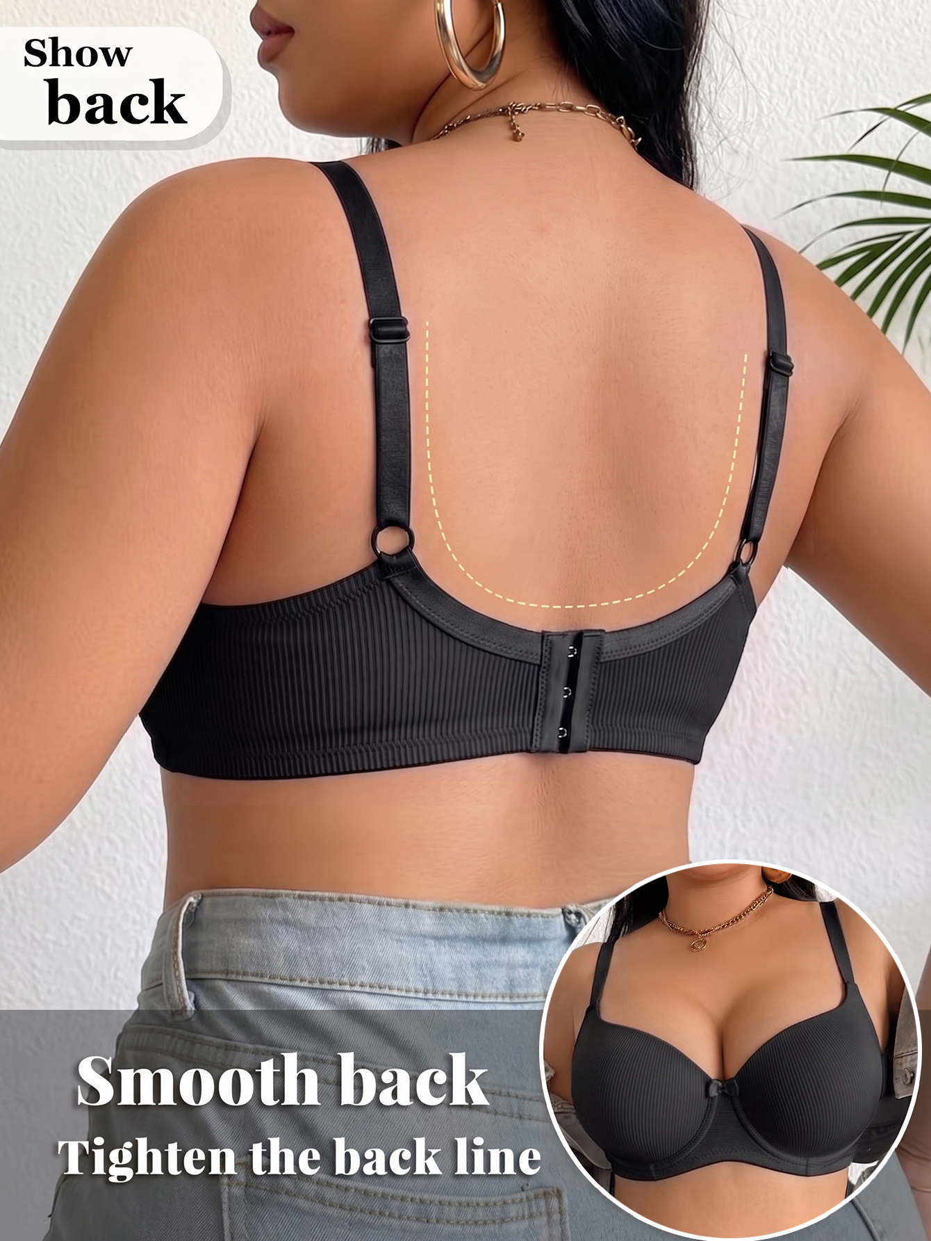 Plus Size Women Bra Thin Cup U - Push Up Bra Padded reseña y precio