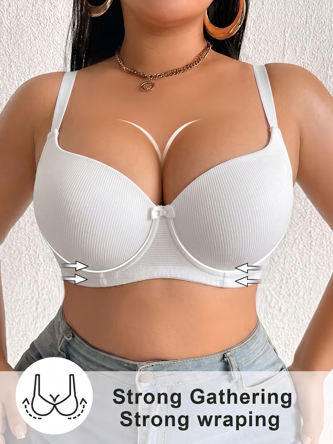 Plus Size Women Bra Thin Cup U - Push Up Bra Padded reseña y precio