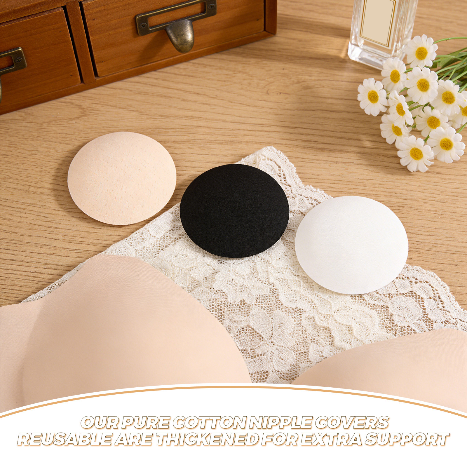 3Pairs Cotton Nipple Covers Br - Nipple Cover Pasties reseña y precio