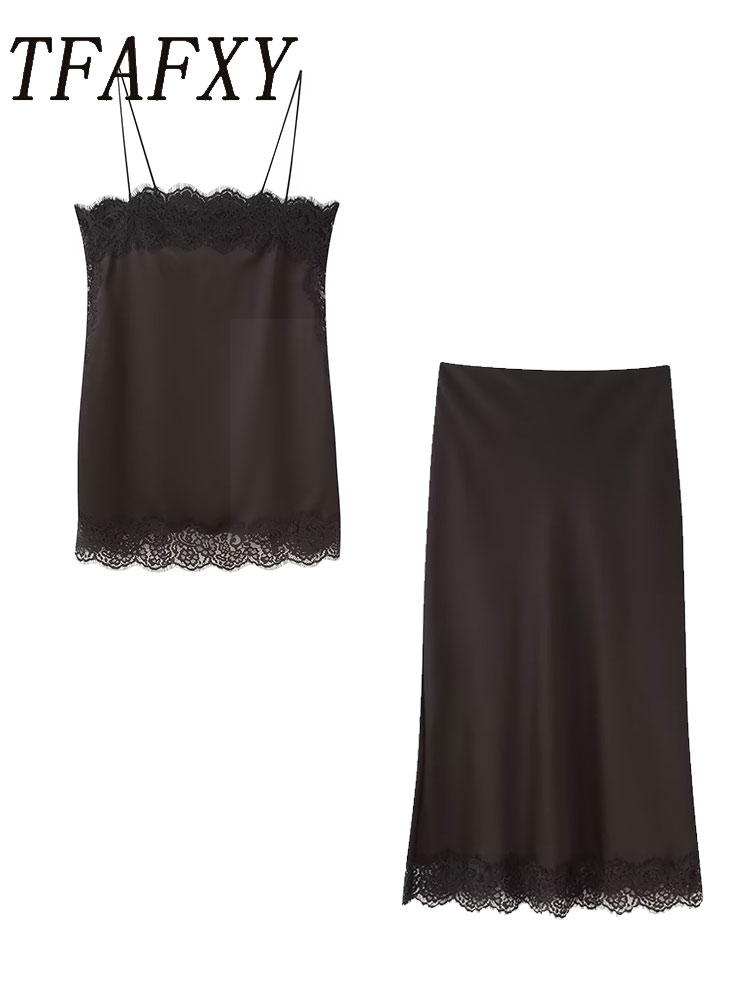 TFAFXY Vintage Casual Women Br - Cami Top Lace reseña y precio