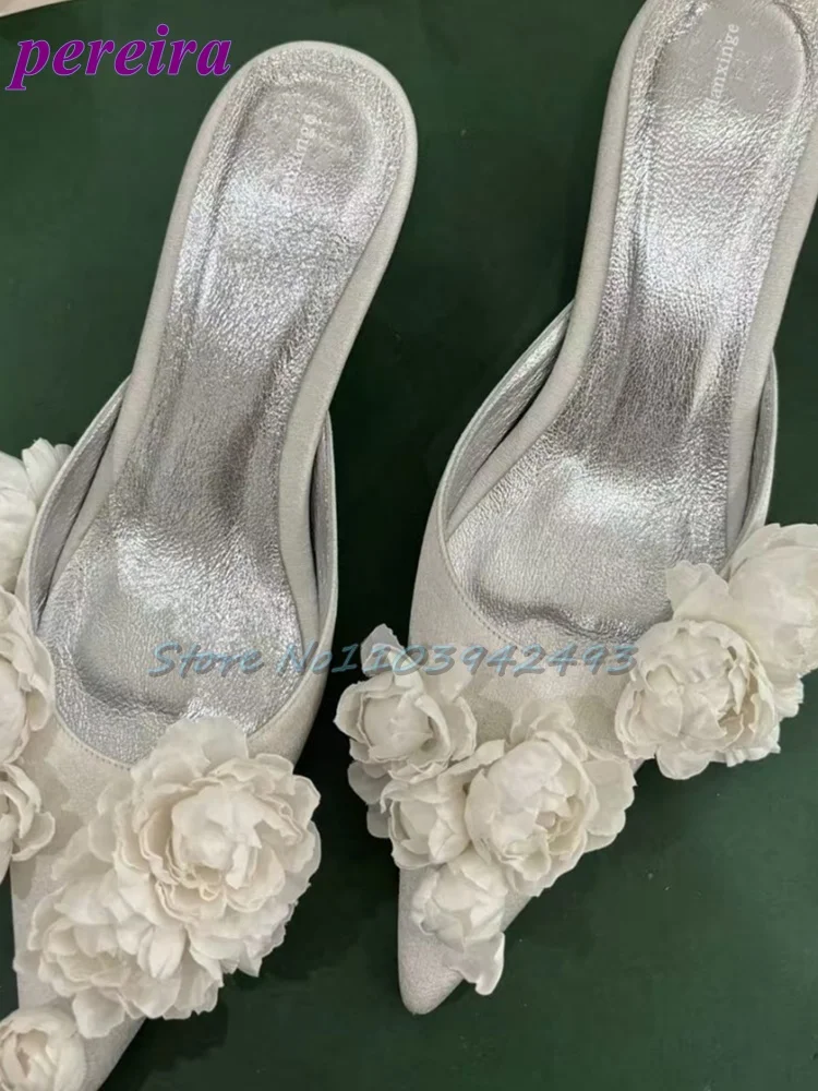 Multi Flower Wedding Sandals S - Slip Dress Satin reseña y precio