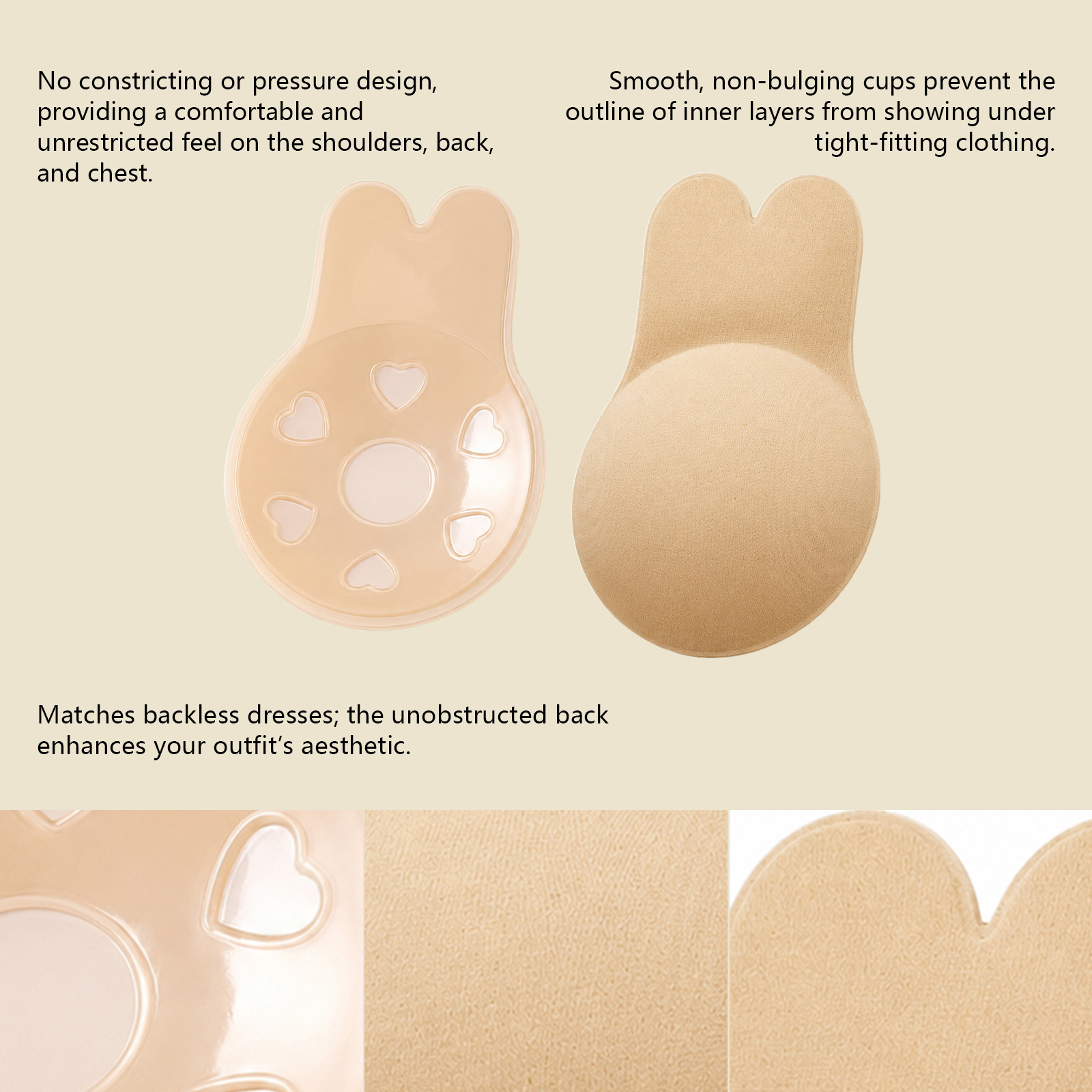 Rabbit Ear Invisible Nipple Co - Nipple Cover Pasties reseña y precio