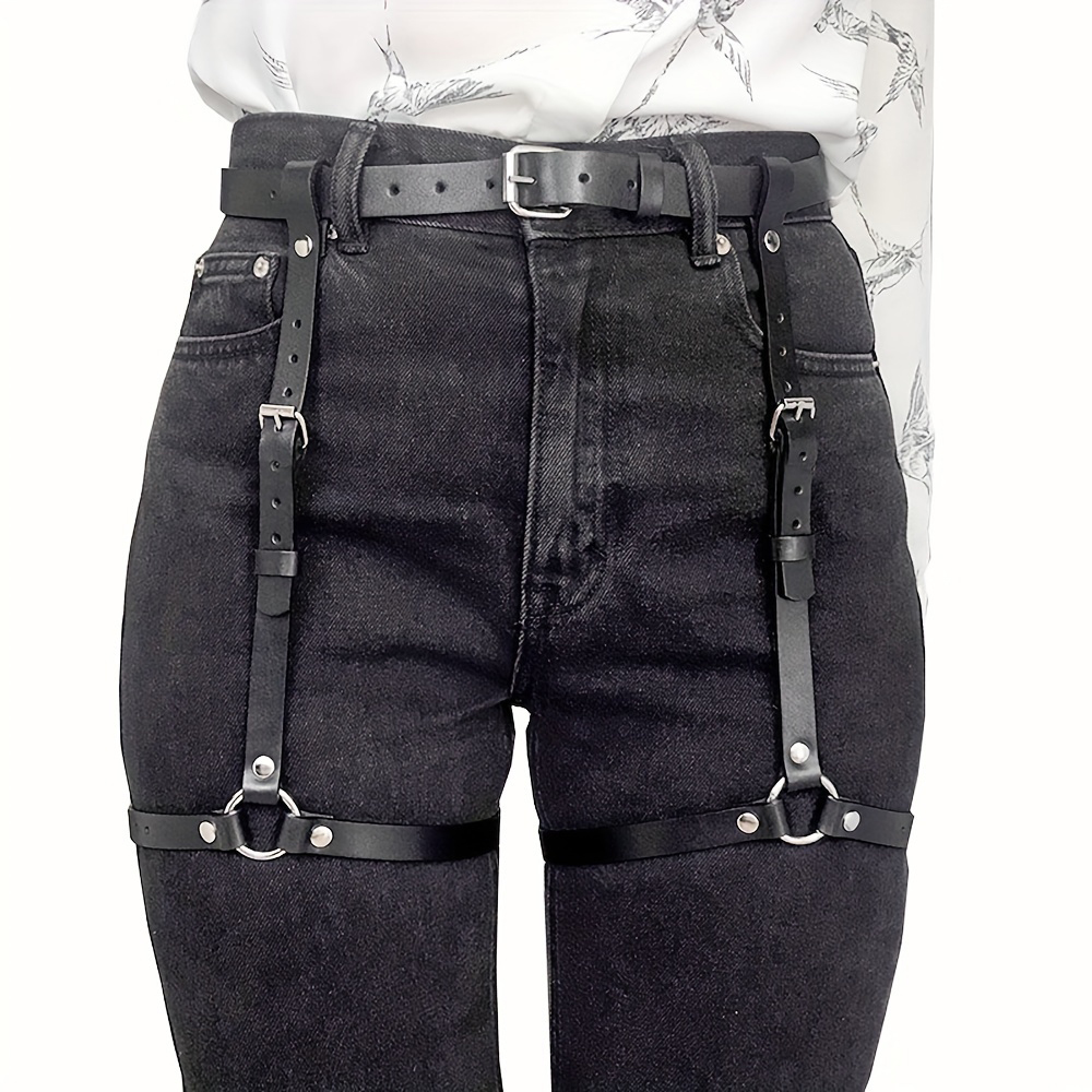 Oth Punk PU Leather Full Waist - Garter Belt Set reseña y precio