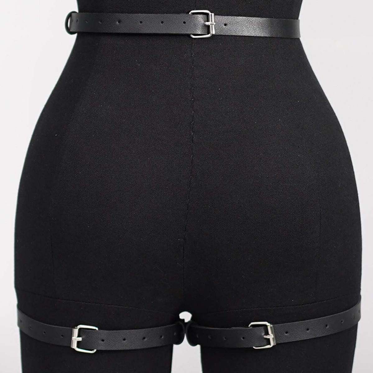 Oth Punk PU Leather Full Waist - Garter Belt Set reseña y precio
