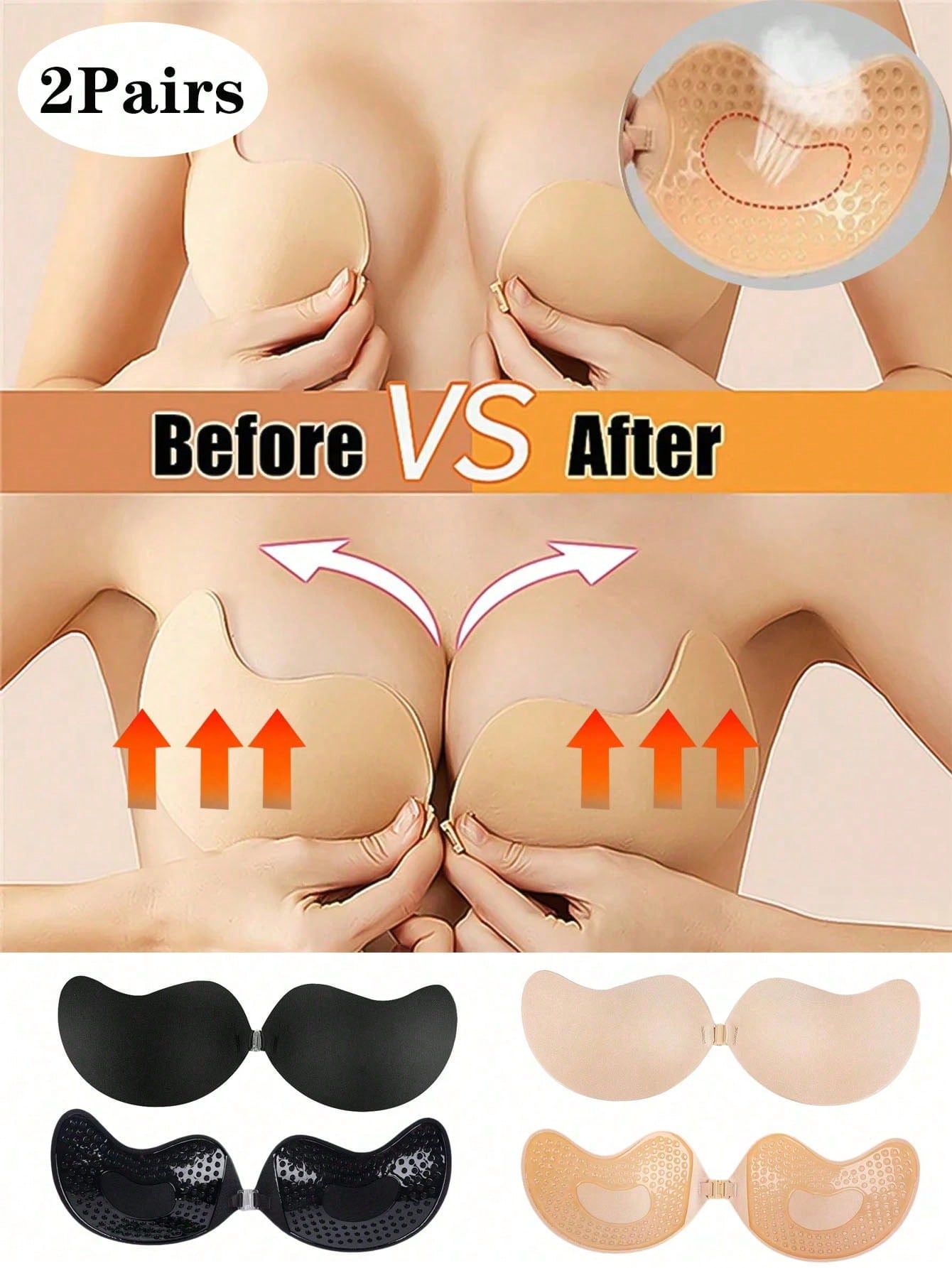 2-pack Women's Self-Adhesive I - Push Up Bra Padded reseña y precio