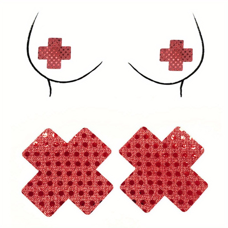 Red Cross Design Nipple Covers - Nipple Cover Pasties reseña y precio